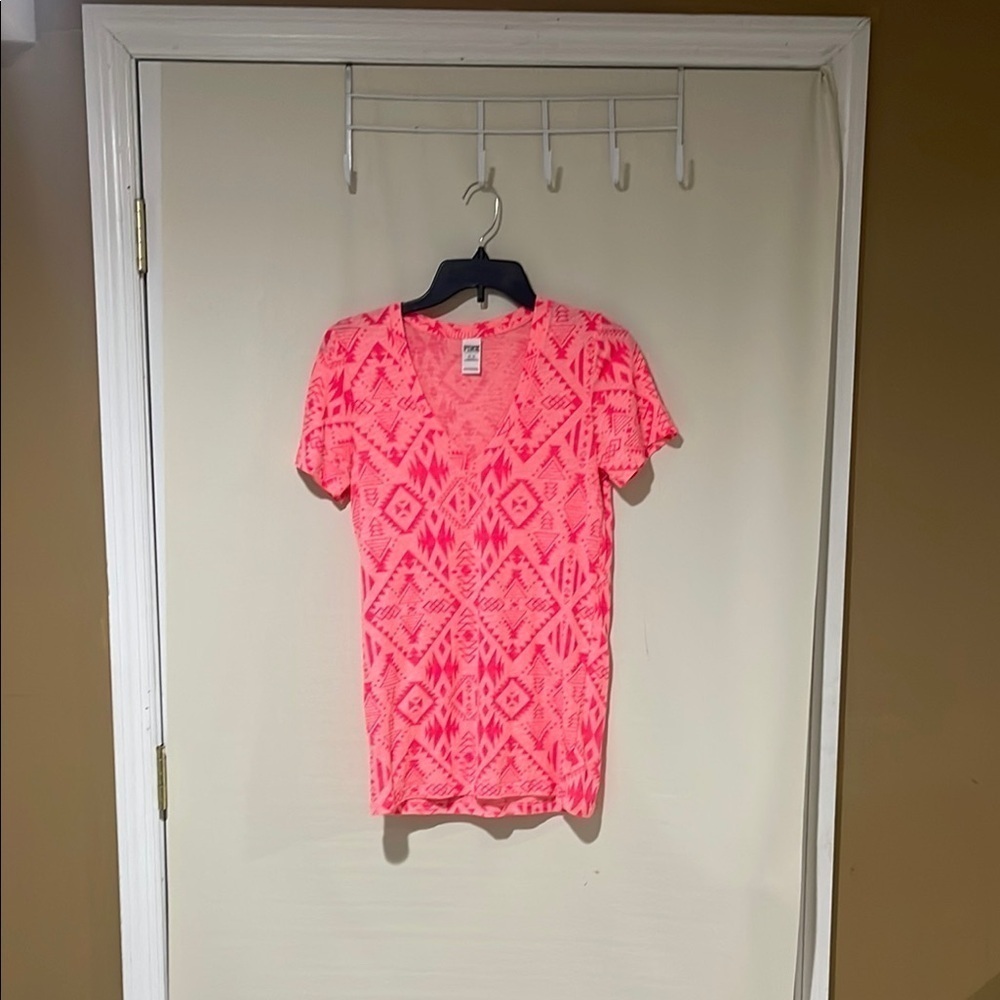 Pink Victoria's Secret Geometric Top Medium
